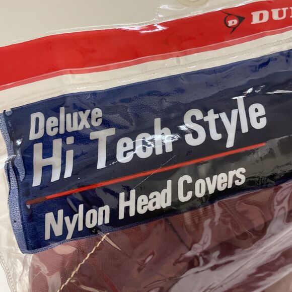 VINTAGE Dunlop Golf Driver Head Cover Set of 4 Nylon‎ RETRO Hi Tech Style - Picture 8 of 8